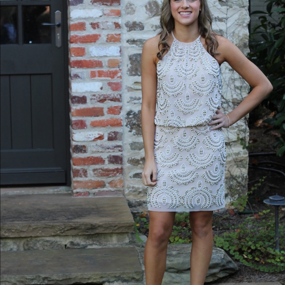 XSCAPE beaded dress size 4